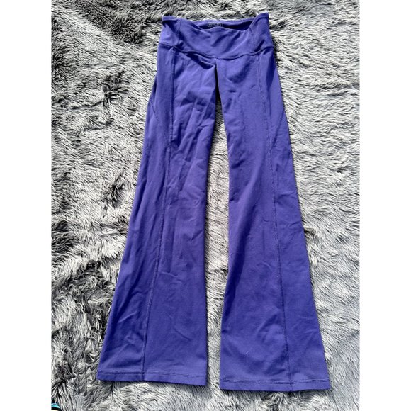 Athleta Leggings Exra Small Petite Blue Bell Bottom Midi Raise Activewear Womens - Picture 2 of 11